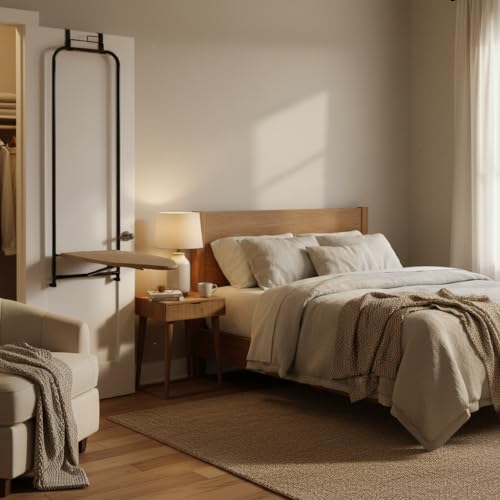 Over‑The‑Door Steel Top Ironing Board with Scorch‑Resistant Cotton Cover