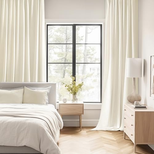 Birch Back Tab Blackout Curtains 52x63 Inches Long 2 Panels Set (2 Count)