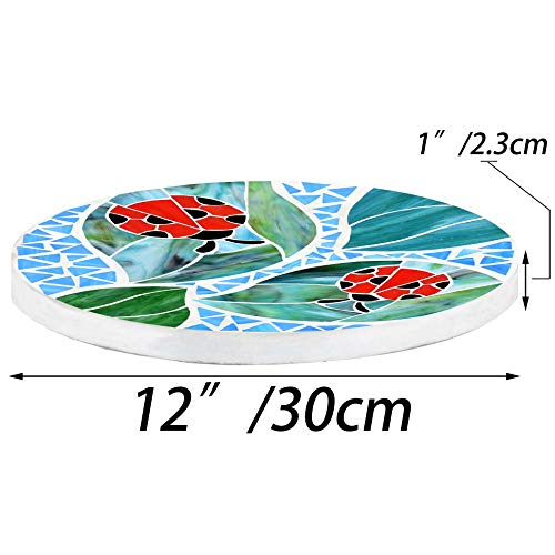 MSS001 Ladybug Tiffany Style Stained Glass Stepping Stone