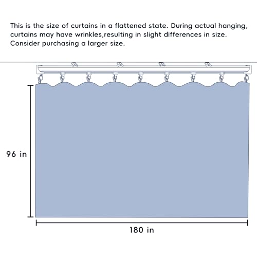 Room Divider Ceiling Mounted Curtains Track Sets Extra Wide Blackout Curtain Flexible Tracks for Bedroom Privacy Partition Separator