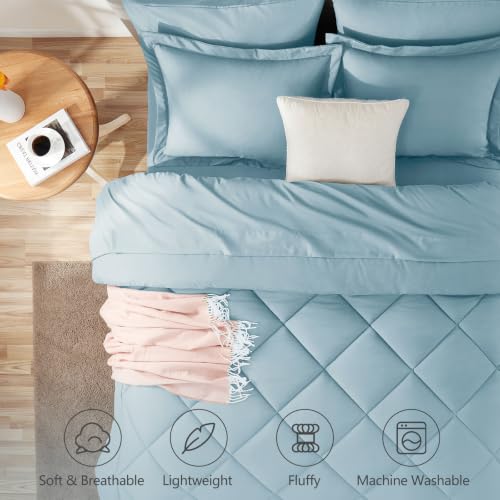 Twin XL Comforter Set 68"x88" Light Blue