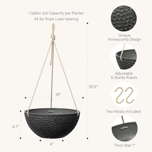 Hanging Planters for Outdoor Plants (2 Count)