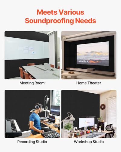 5 Pack Acoustic Panels with Self Adhesive