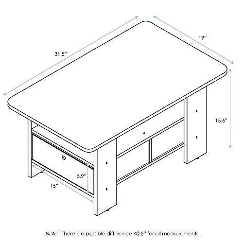 Andrey Coffee Table with Bin Drawer