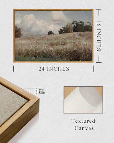 Framed Canvas Wall Art Vintage Decor