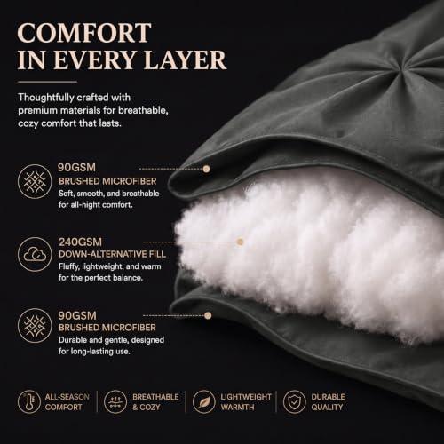 Oversized King Comforter Set Dark Grey