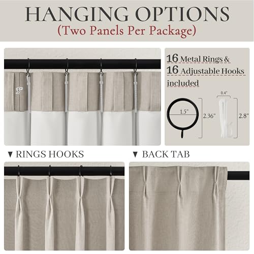 Viral Curtains with Pinch Pleat Clips & Hooks (2 Count)