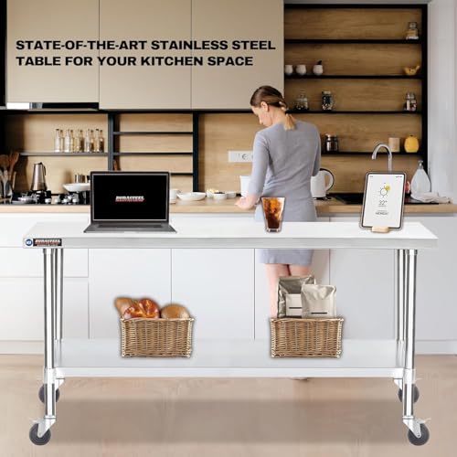 30x72 NSF Stainless Steel Cart Work Table