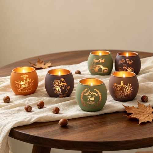 Candle Holders for Fall Table Decor Centerpiece Decorations 12 PCS (12 Count)