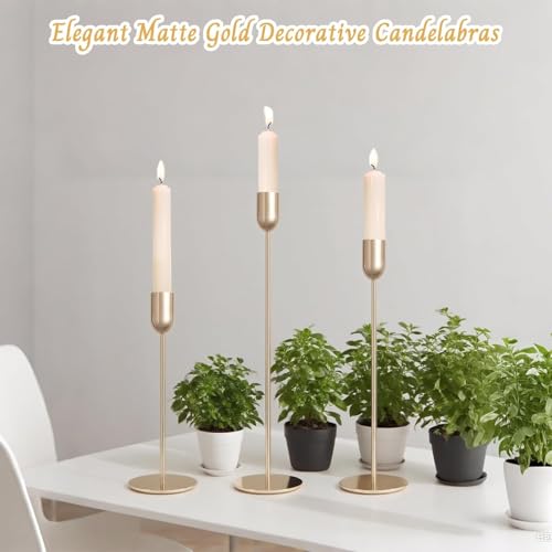 54 Pcs Glod Candle Holders Set
