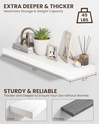 36" Floating Shelves for Wall (2 Count)