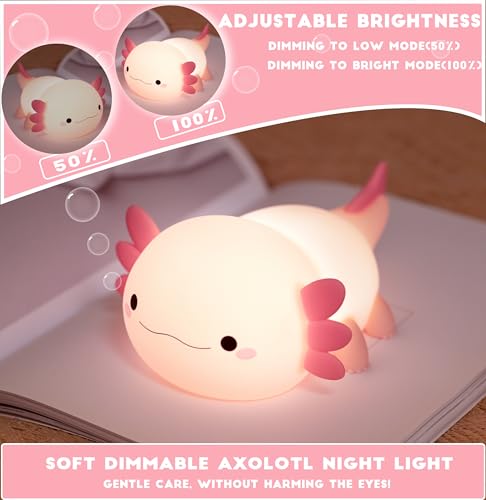 Axolotl Squishy Silicone Night Light