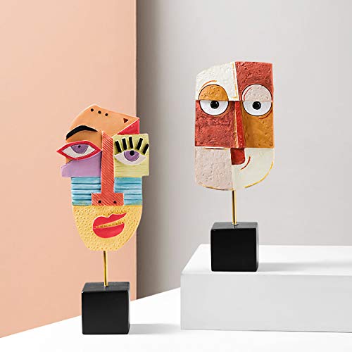 4 PCS Handcrafted Statues Resin Abstract Sculpture for Home Decor Modern (4 Count)