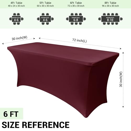 6ft Stretch Spandex Table Cover (2 Count)