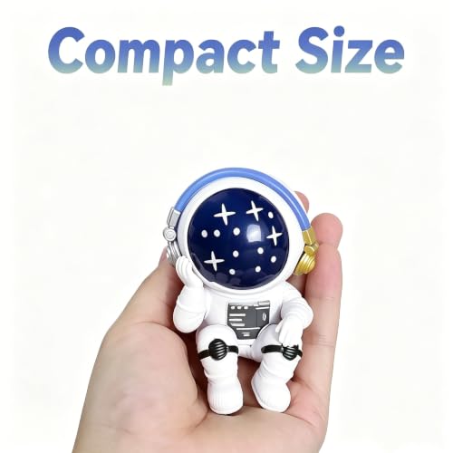 Starry Blue Astronaut Figurines Statue Set of 3 (3 Count)