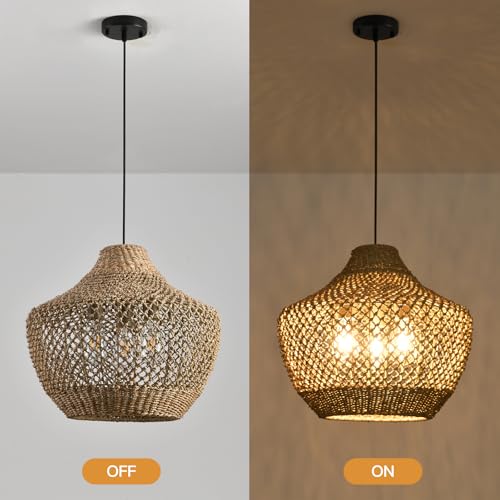 18.9”Large Rattan Chandelier 3