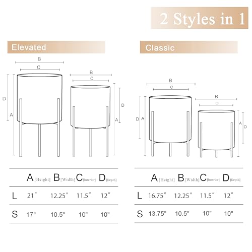 Plants Pots with Stand (2 Count)