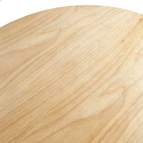 2 Tier Round Coffee Table Wood Nesting Side Table