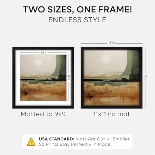 11x11 Black Oak Picture Frame