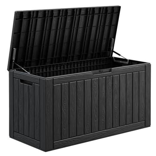 100 Gallon Outdoor Storage Box Waterproof Deck Box for Patio