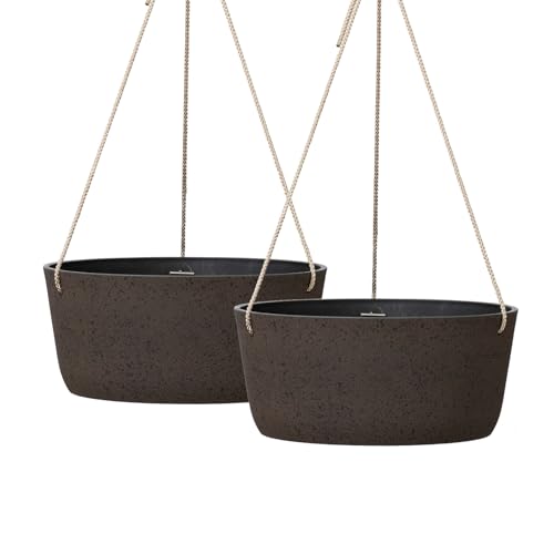 Large Hanging Planters for Outdoor Plants (2 Count)
