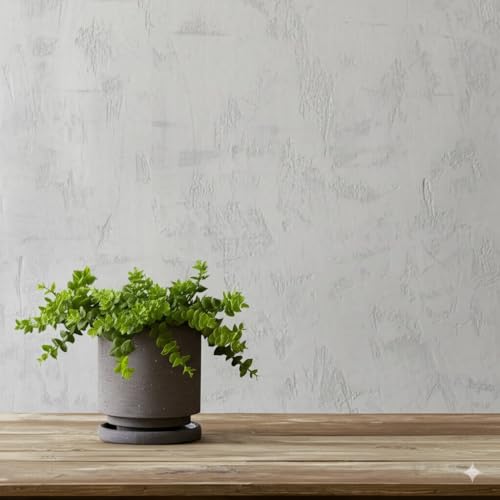 Ceramic Plant Pot Drainage Hole & Saucer for Indoor Plants