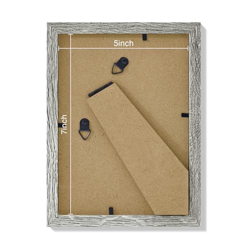 5x7 Picture Frames Set of 9 for Wall or Tabletop Display (9 Count)