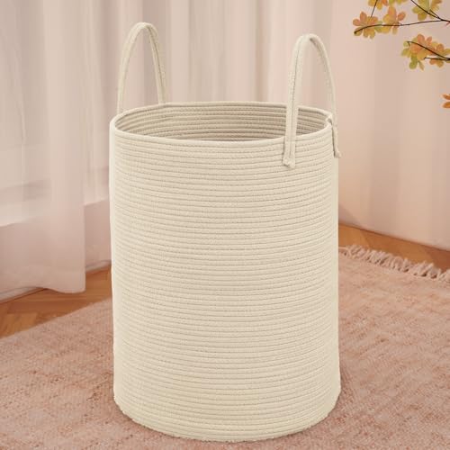60L Cotton Rope Laundry Basket Hamper