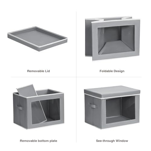 Stackable Storage Bins with Lids (5 Count)
