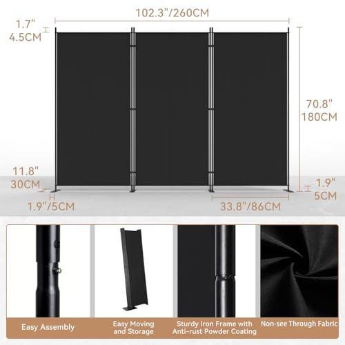 3 Panels Room Divider