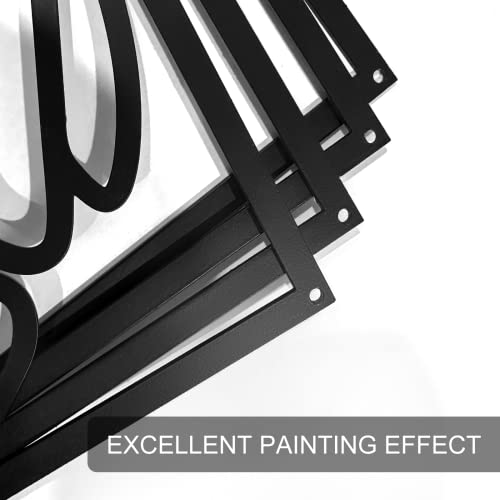 4 Pack Black Abstract Metal Wall Art (4 Count)
