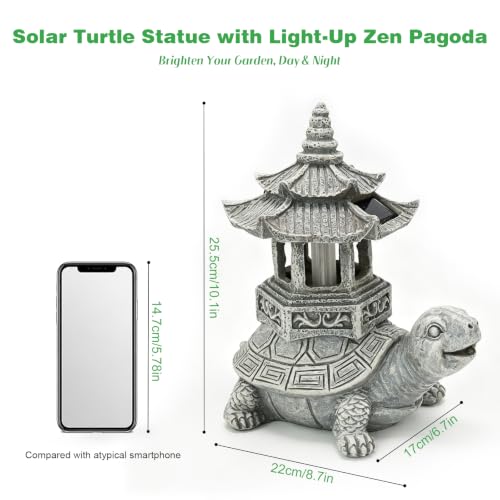 Solar Garden Turtle Statue