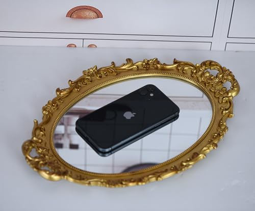 2 Pack Vintage Decorative Gold Framed Mirror (2 Count)