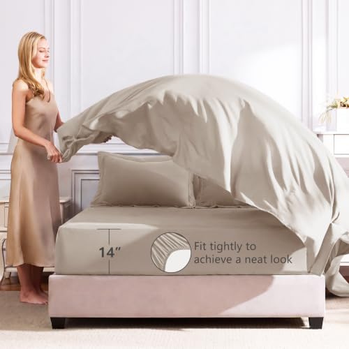 King Comforter Set 102"x90" Linen
