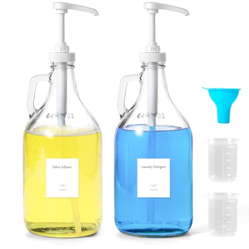 Glass Laundry Detergent Dispenser with Pump