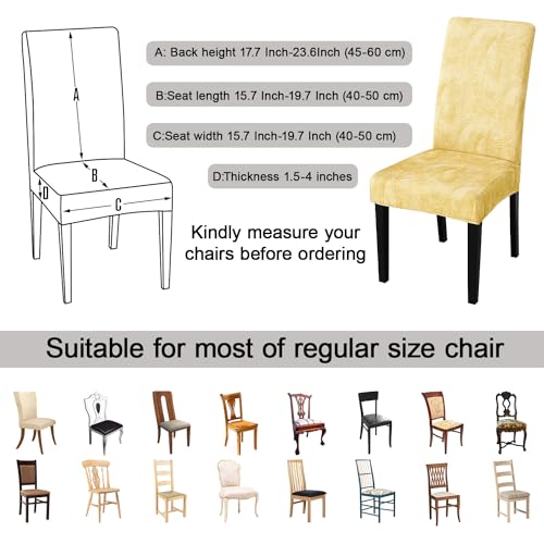 Pattern Chair Covers for Dining Room Set of 6