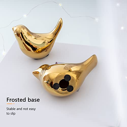 Small Birds Statues Home Decor Modern Style Decorative Ornaments for Living Room (4 Count)