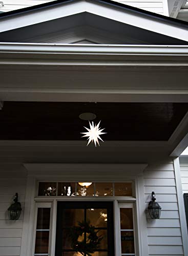 12" Bright White LED Moravian Star Tree Topper