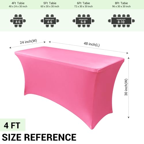 4ft Stretch Spandex Table Cover (2 Count)