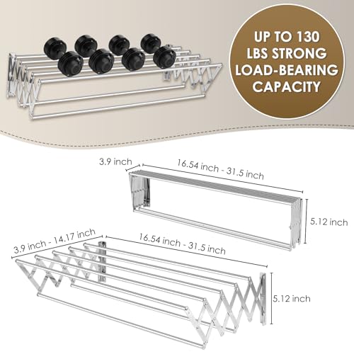 XL 31.5" Wall Clothes Drying Rack