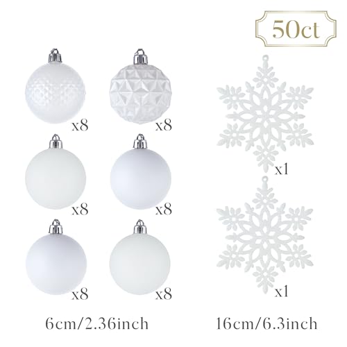 Christmas Tree Decorations Ornament Set (50 Count)