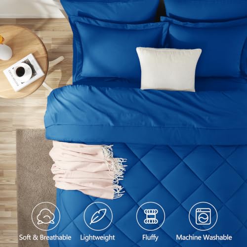 Queen Comforter Set 88"x88" Classic Blue