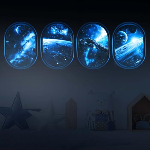 3D Universe Galaxy Space Wall Stickers (4 Count)