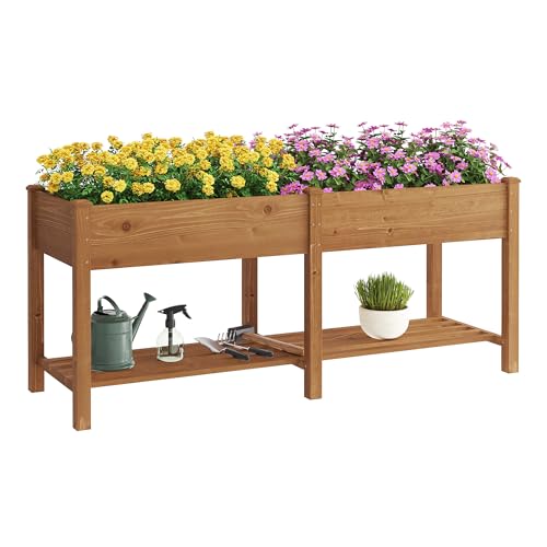 Raised Garden Bed with Shelf
