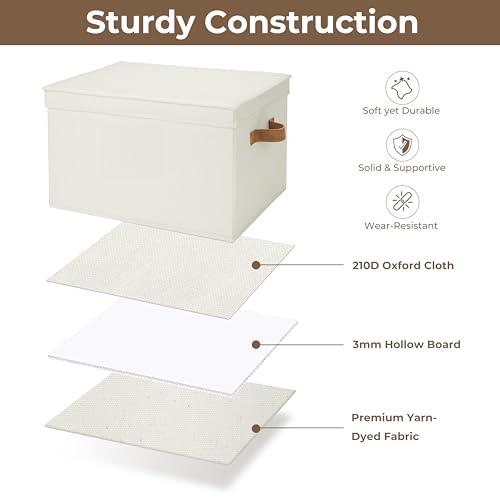 Fabric Storage Bins with Lids (3 Count)