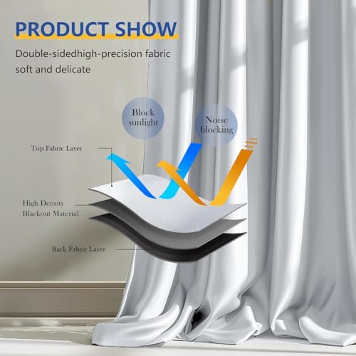 Room Divider Blackout Curtain Track Curtains Wall Dividers Panels Screen for Living Rooms Bedroom Office Privacy Partition Separation