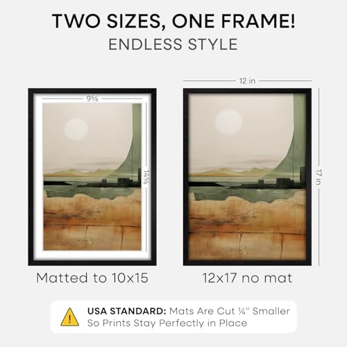 12x17 Black Oak Picture Frame