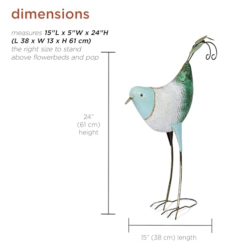 MCC702 Head Down Metal Bird Outdoor Statue