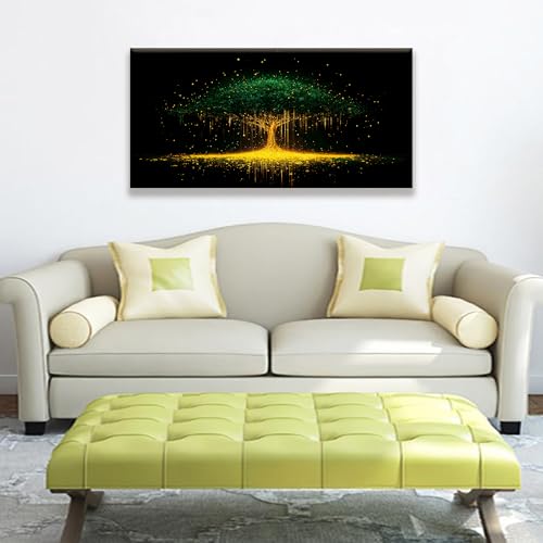 Canvas Art Wall Decor Print Modern Abstract Tree Wall Art For Bedroom Modern Tree Black And Gold Wall Art Home Wall Decorations Landscape Paintings Pictures Artwork Aesthetic 20 X 40 In