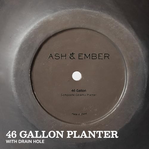Ash & Ember 24" Round Sphere Charcoal Planter